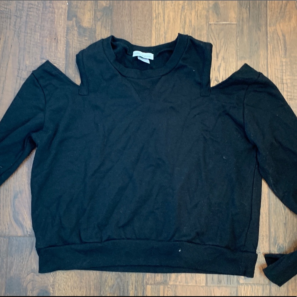 Cold shoulder sweater